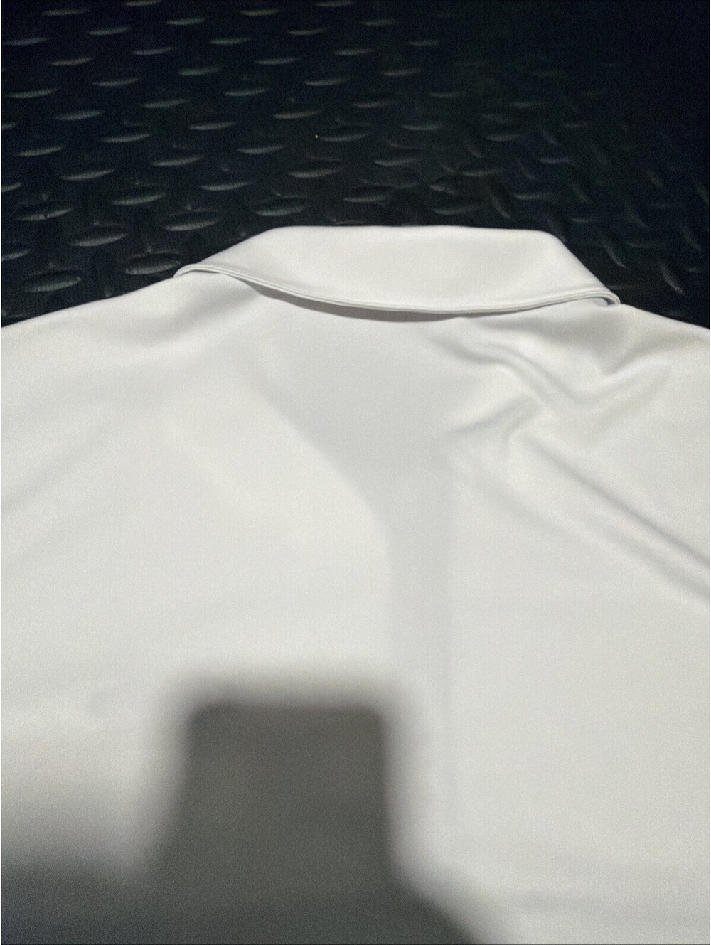 Adidas Golf Polo Shirt Mens Large White Gray Pierce Logo Performance - Picture 8 of 9